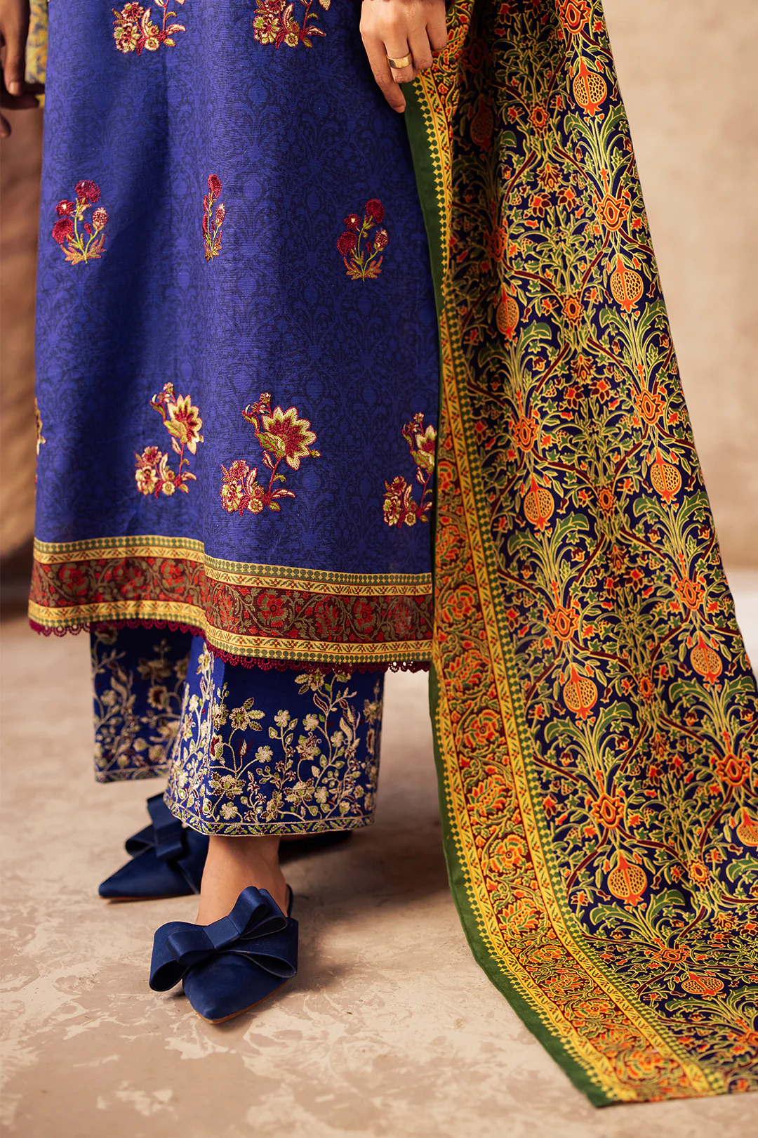Embroidered Shirt Shalwar Dupatta - 0221 - Image 5