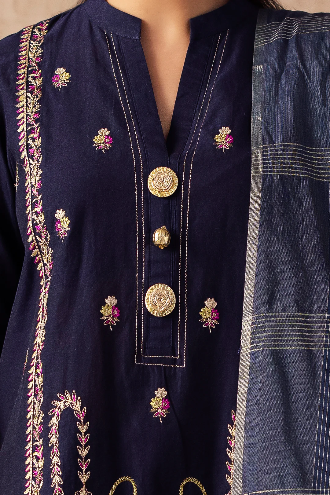 Embroidered Shirt Shalwar Dupatta - 0229 - Image 4