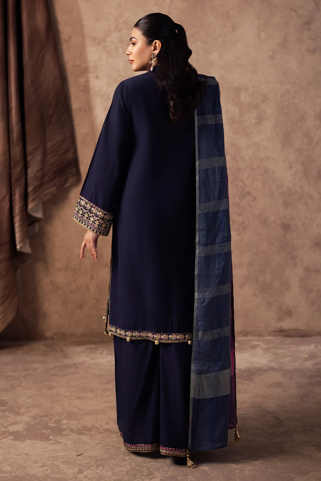 Embroidered Shirt Shalwar Dupatta - 0229 - Image 7