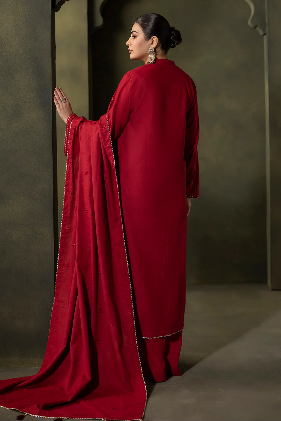 Embroidered Shirt Shalwar Dupatta - 0238 - Image 5