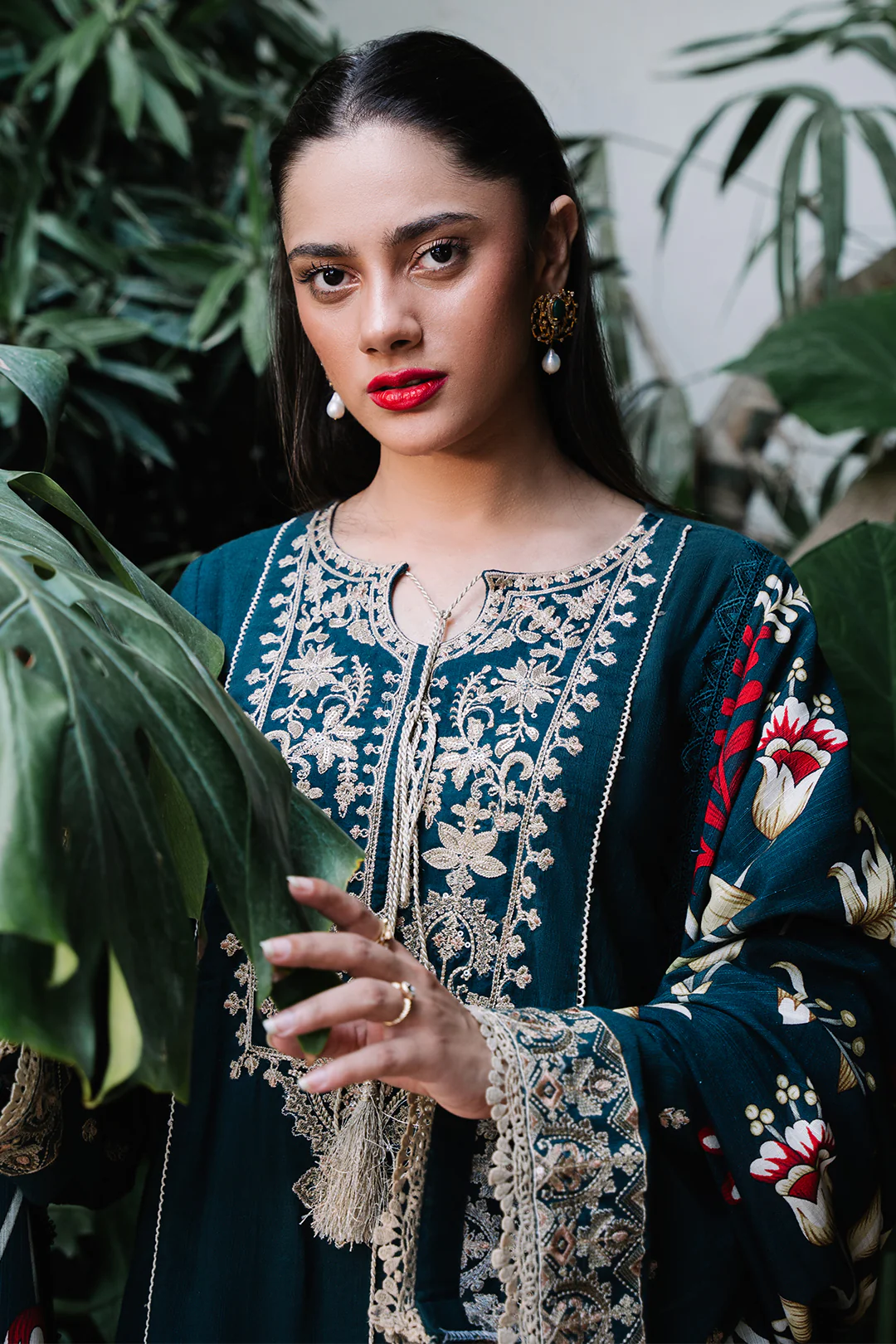 Embroidered Shirt Shalwar Dupatta - 0241 - Image 6