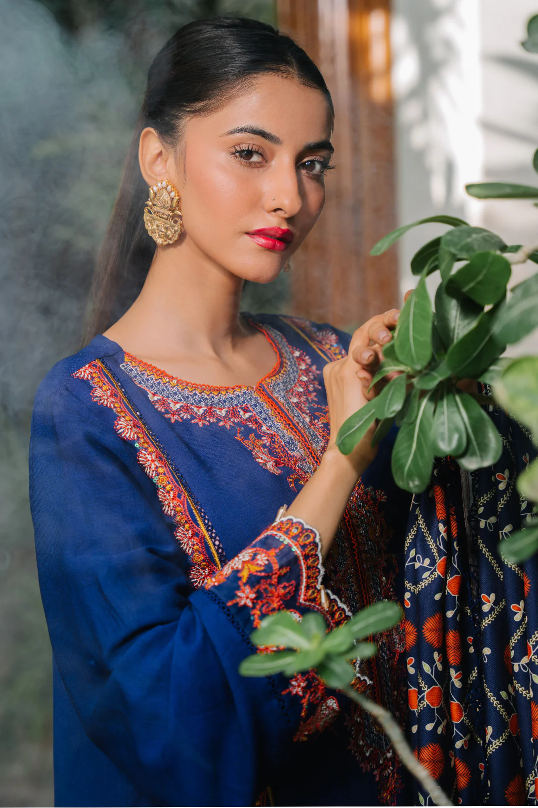 Embroidered Shirt Shalwar Dupatta - 0245 - Image 5