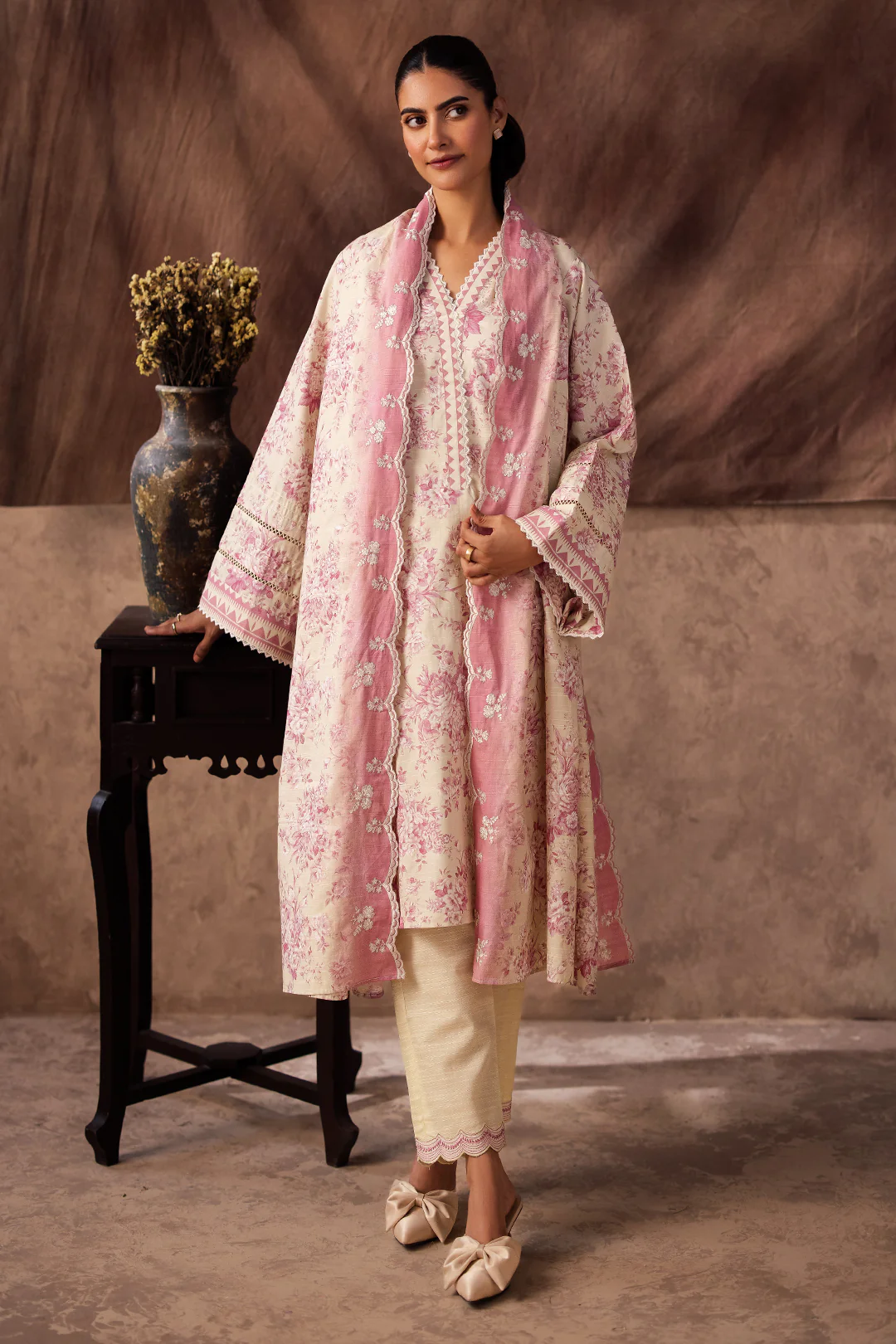 Embroidered Shirt Shalwar Dupatta - 0312 - Image 2