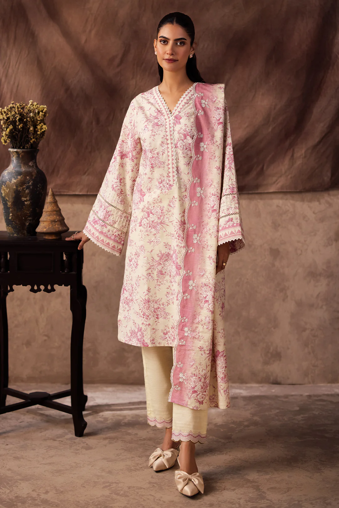Embroidered Shirt Shalwar Dupatta - 0312 - Image 3