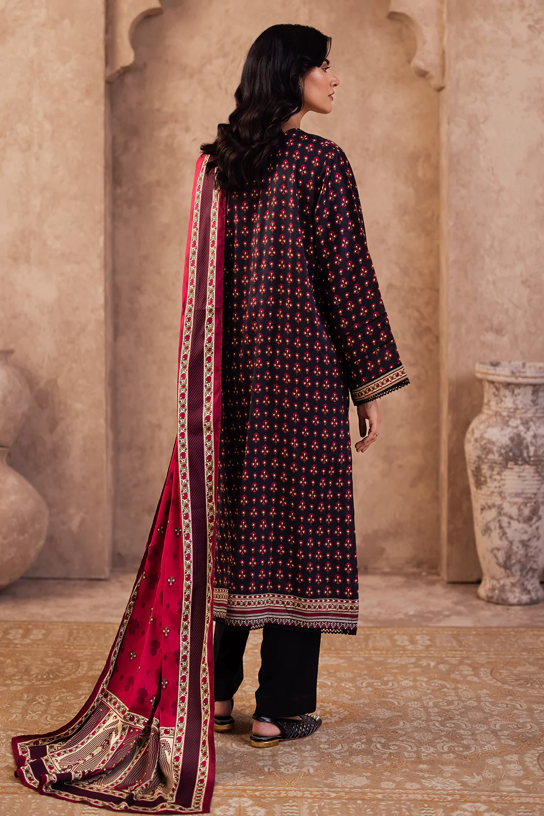 Embroidered Shirt Shalwar Dupatta - 0314 - Image 5
