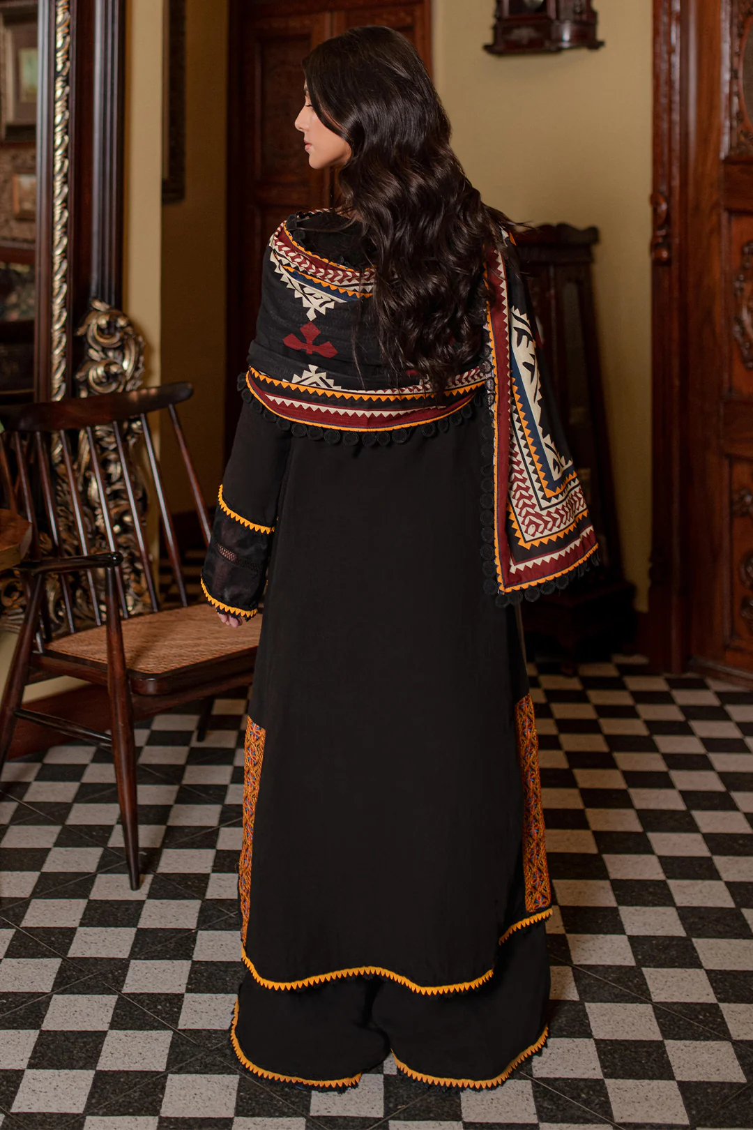 Embroidered Shirt Shalwar Dupatta - 0321 - Image 10