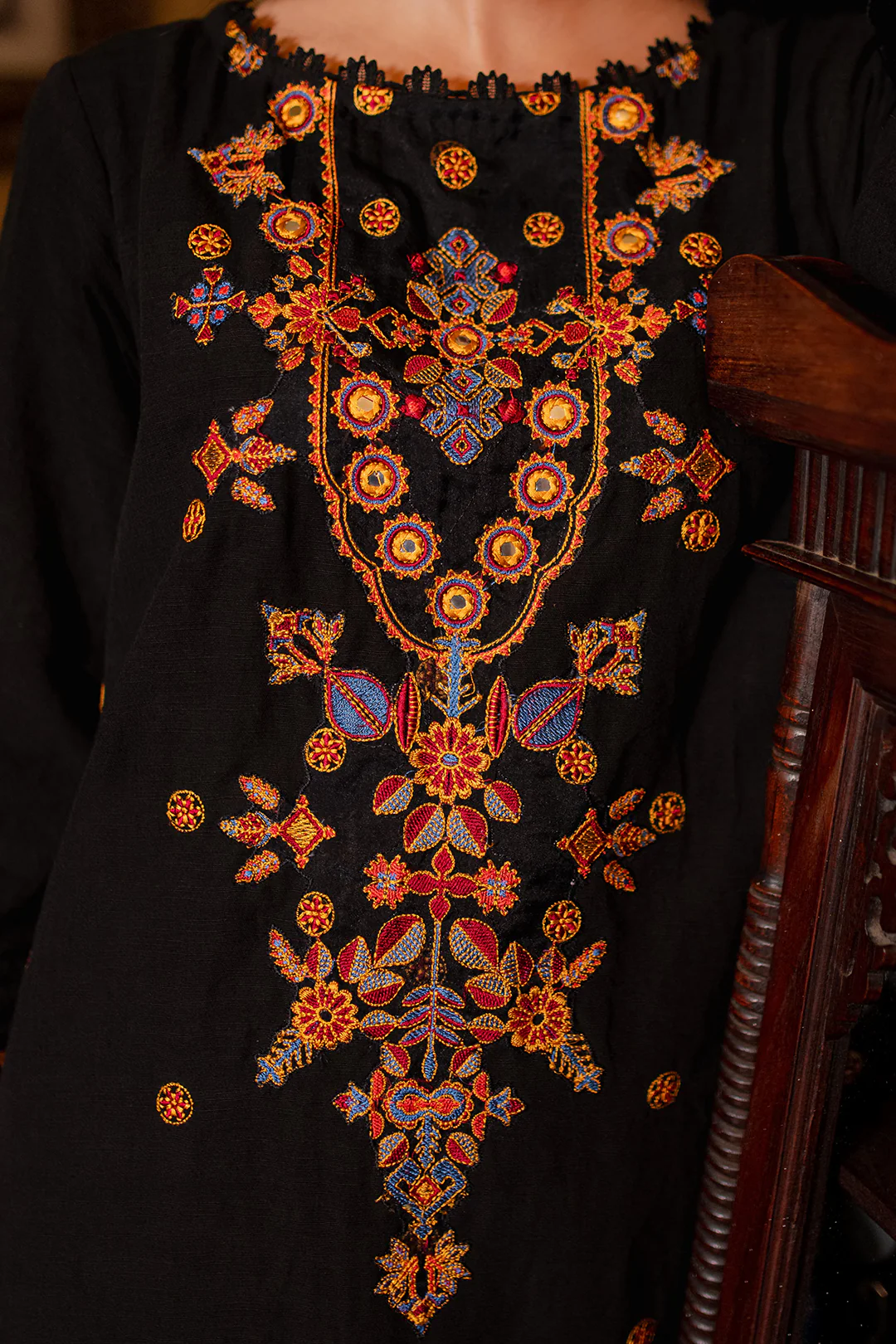 Embroidered Shirt Shalwar Dupatta - 0321 - Image 4