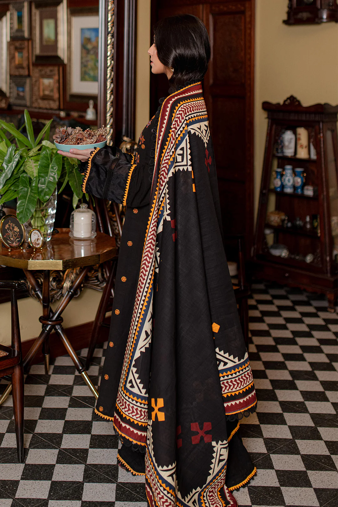 Embroidered Shirt Shalwar Dupatta - 0321 - Image 5