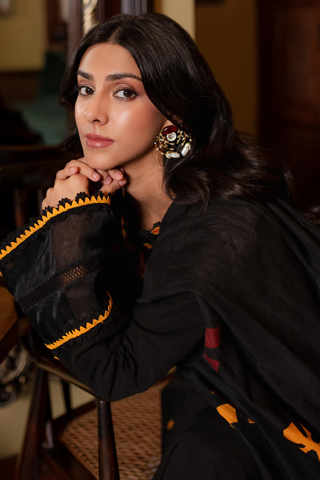 Embroidered Shirt Shalwar Dupatta - 0321 - Image 9