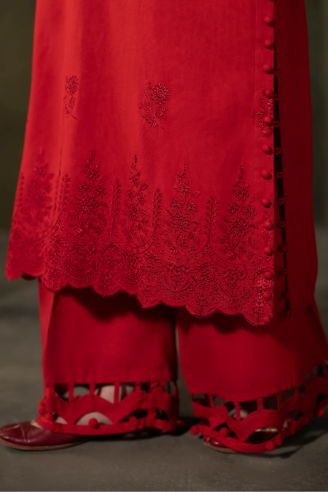 Embroidered Shirt Shalwar Dupatta - 0324 - Image 4