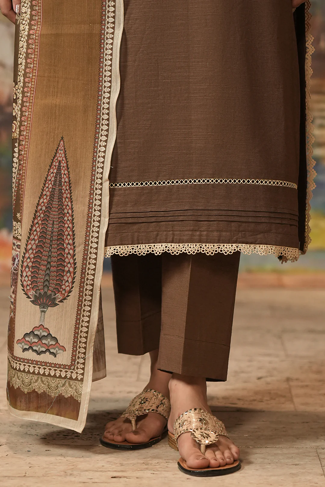 Embroidered Shirt Shalwar Dupatta - 0405 - Image 3