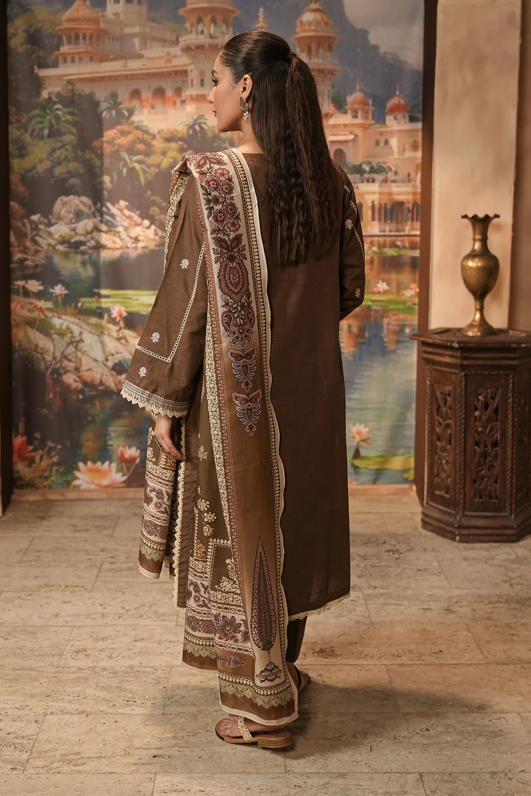 Embroidered Shirt Shalwar Dupatta - 0405 - Image 5