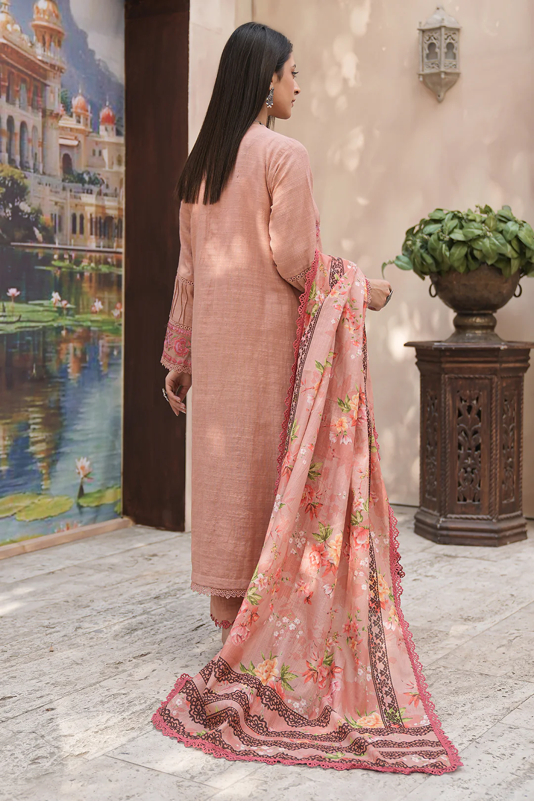 Embroidered Shirt Shalwar Dupatta - 0415 - Image 4