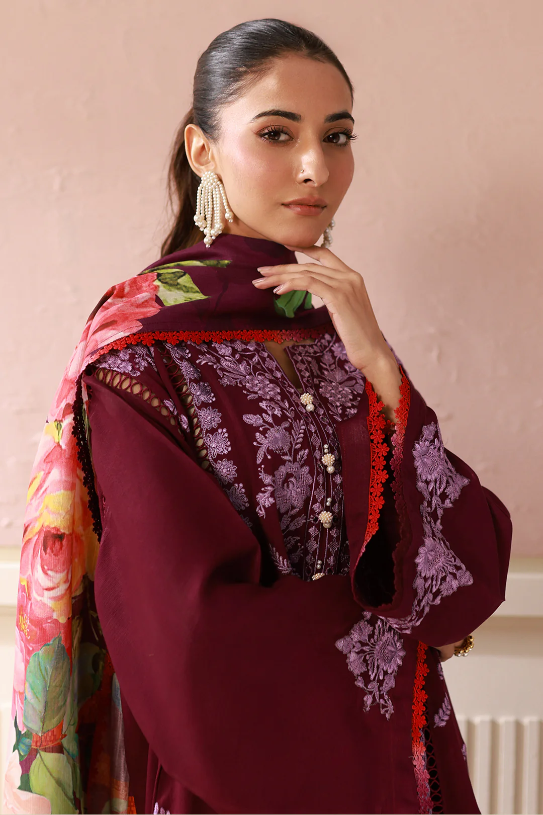 Embroidered Shirt Shalwar Dupatta - 0419