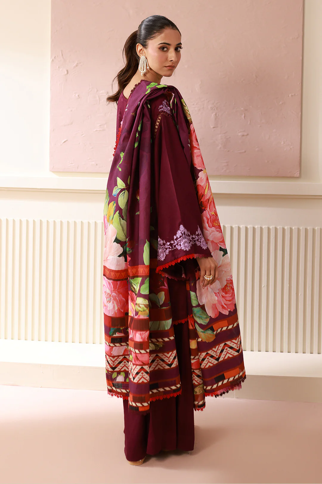Embroidered Shirt Shalwar Dupatta - 0419 - Image 7