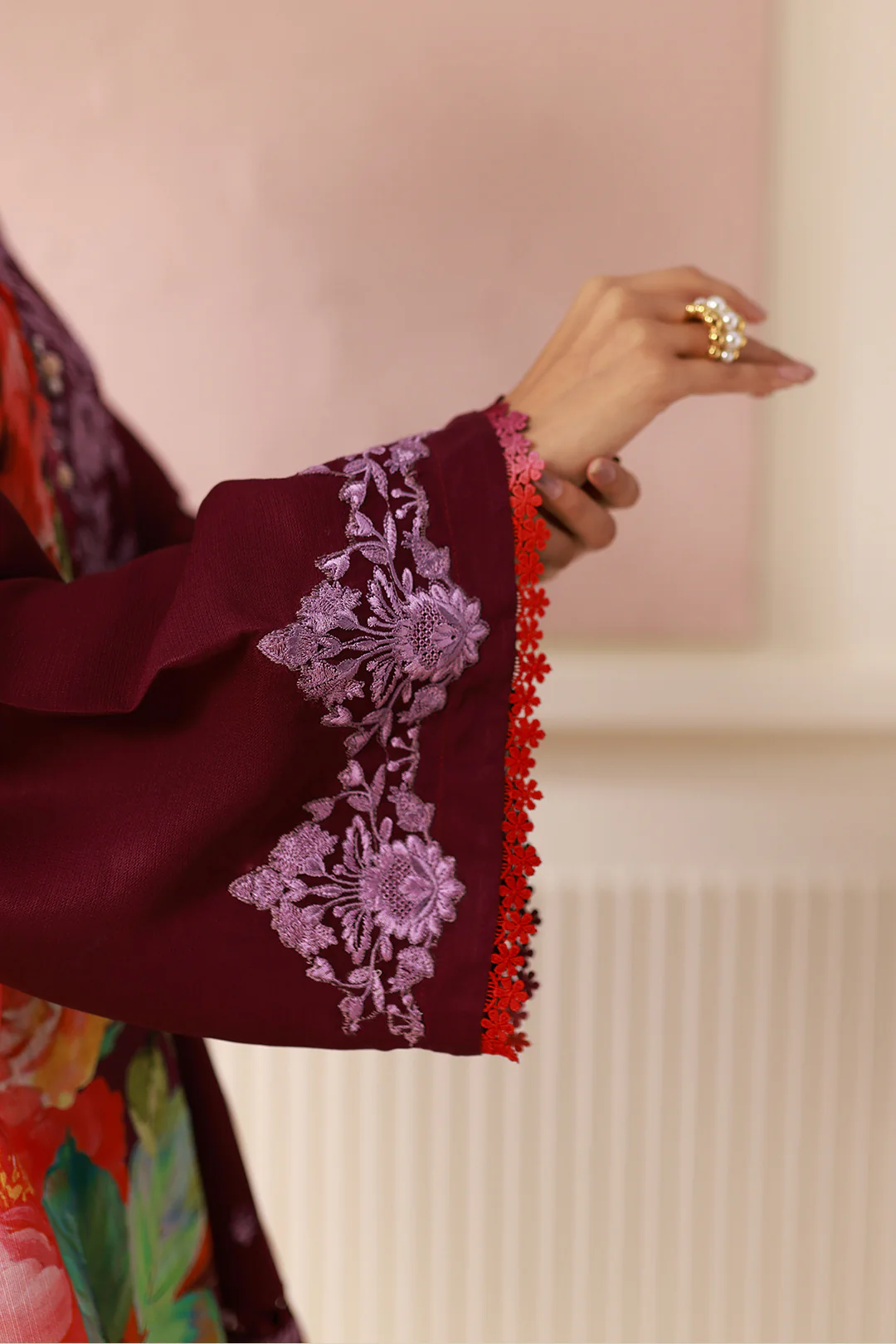 Embroidered Shirt Shalwar Dupatta - 0419 - Image 8