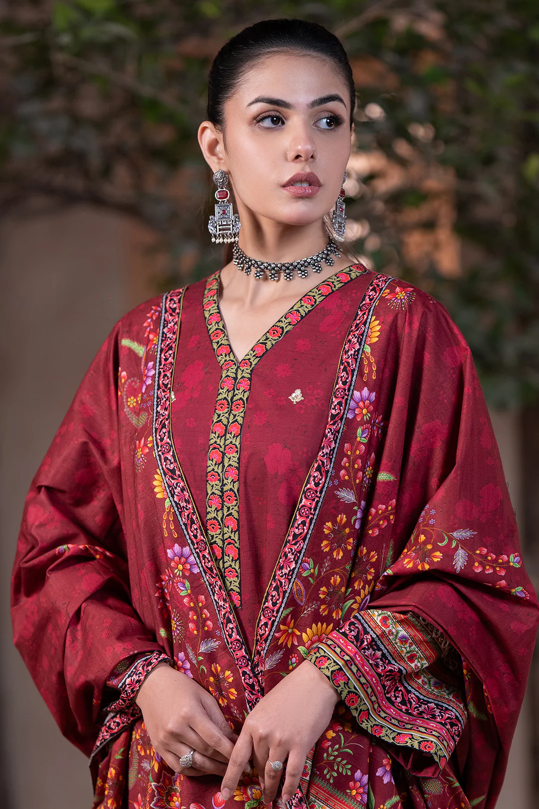 Embroidered Shirt Shalwar Dupatta - 0476