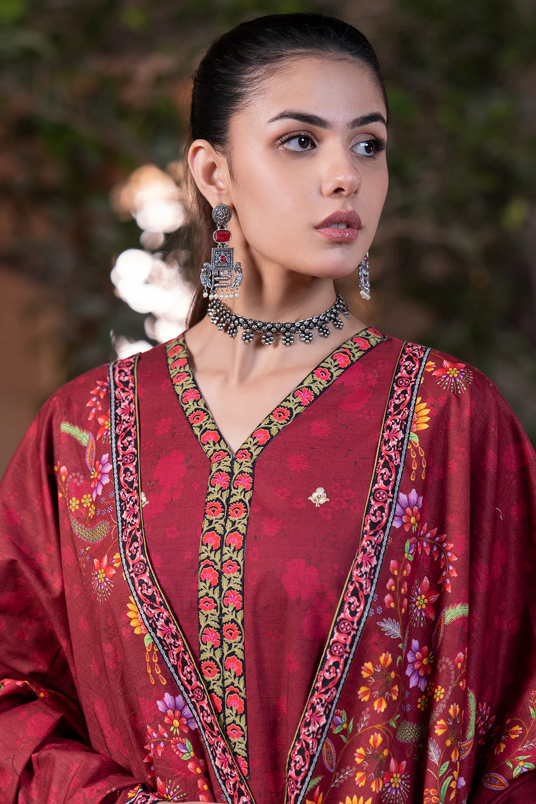 Embroidered Shirt Shalwar Dupatta - 0476 - Image 3