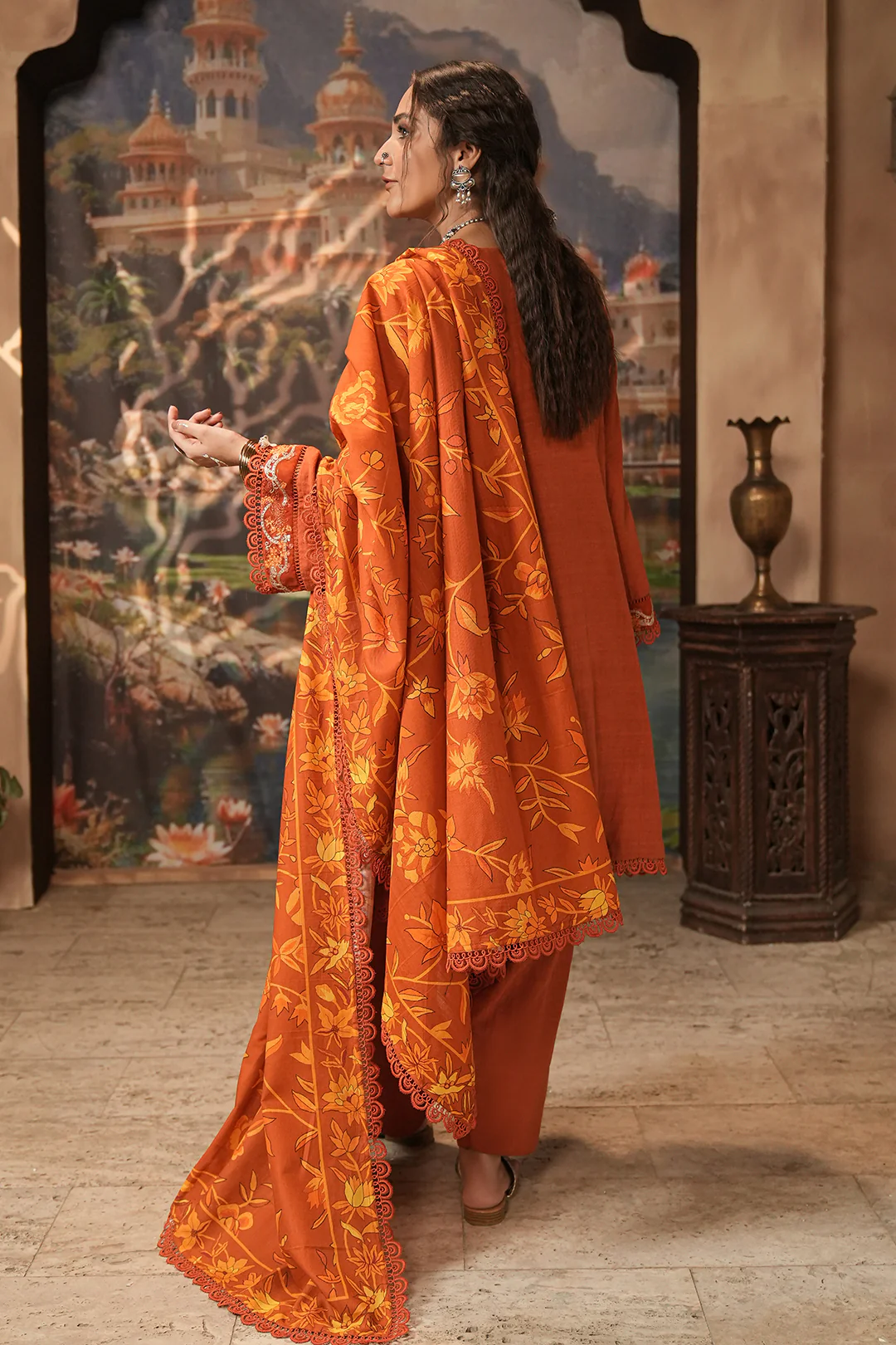 Embroidered Shirt Shalwar Dupatta - 0483 - Image 4
