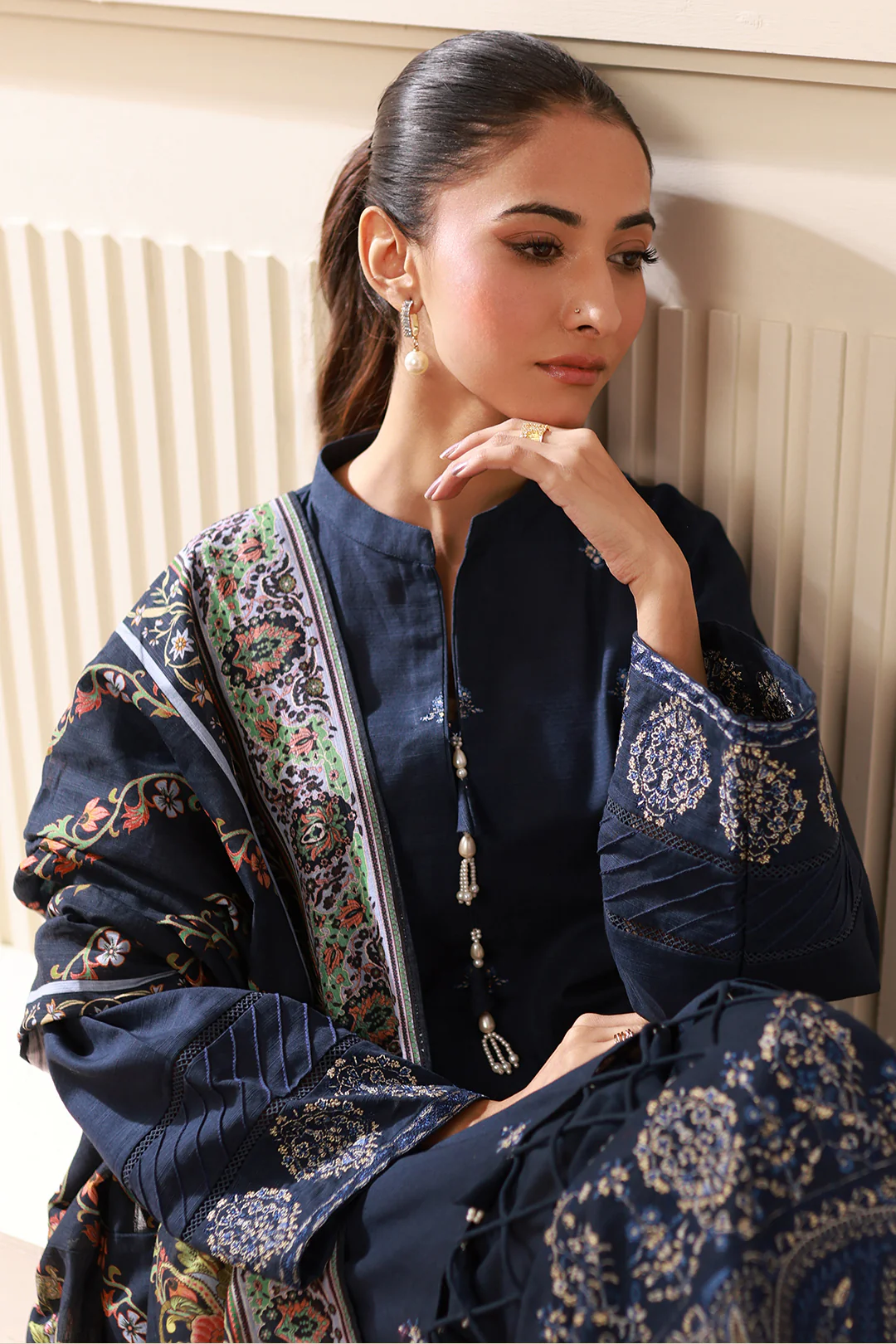 Embroidered Shirt Shalwar Dupatta - 0484