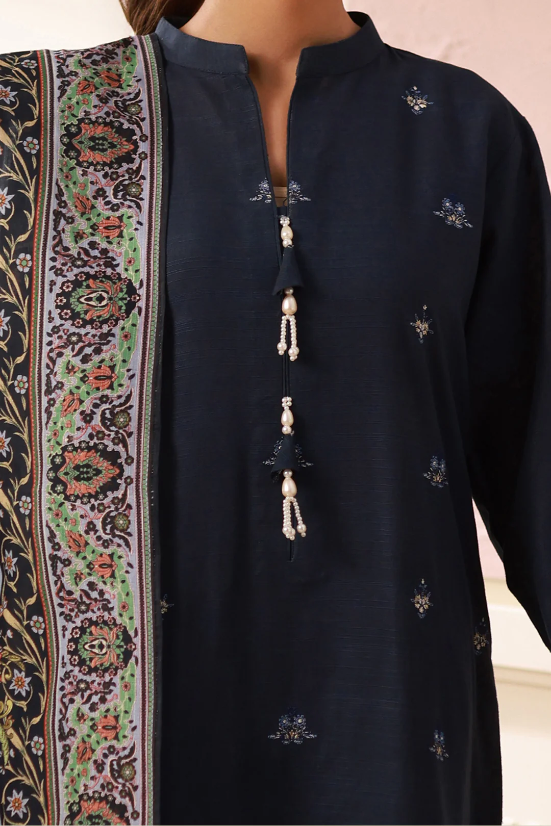 Embroidered Shirt Shalwar Dupatta - 0484 - Image 4