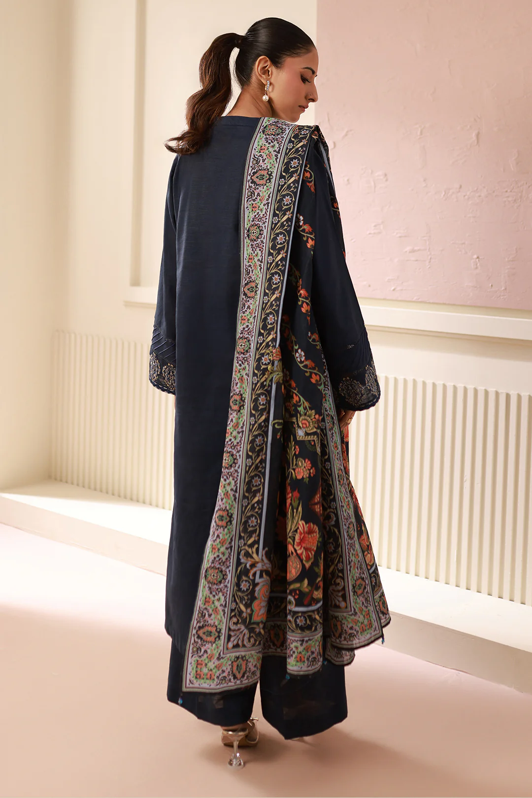 Embroidered Shirt Shalwar Dupatta - 0484 - Image 6