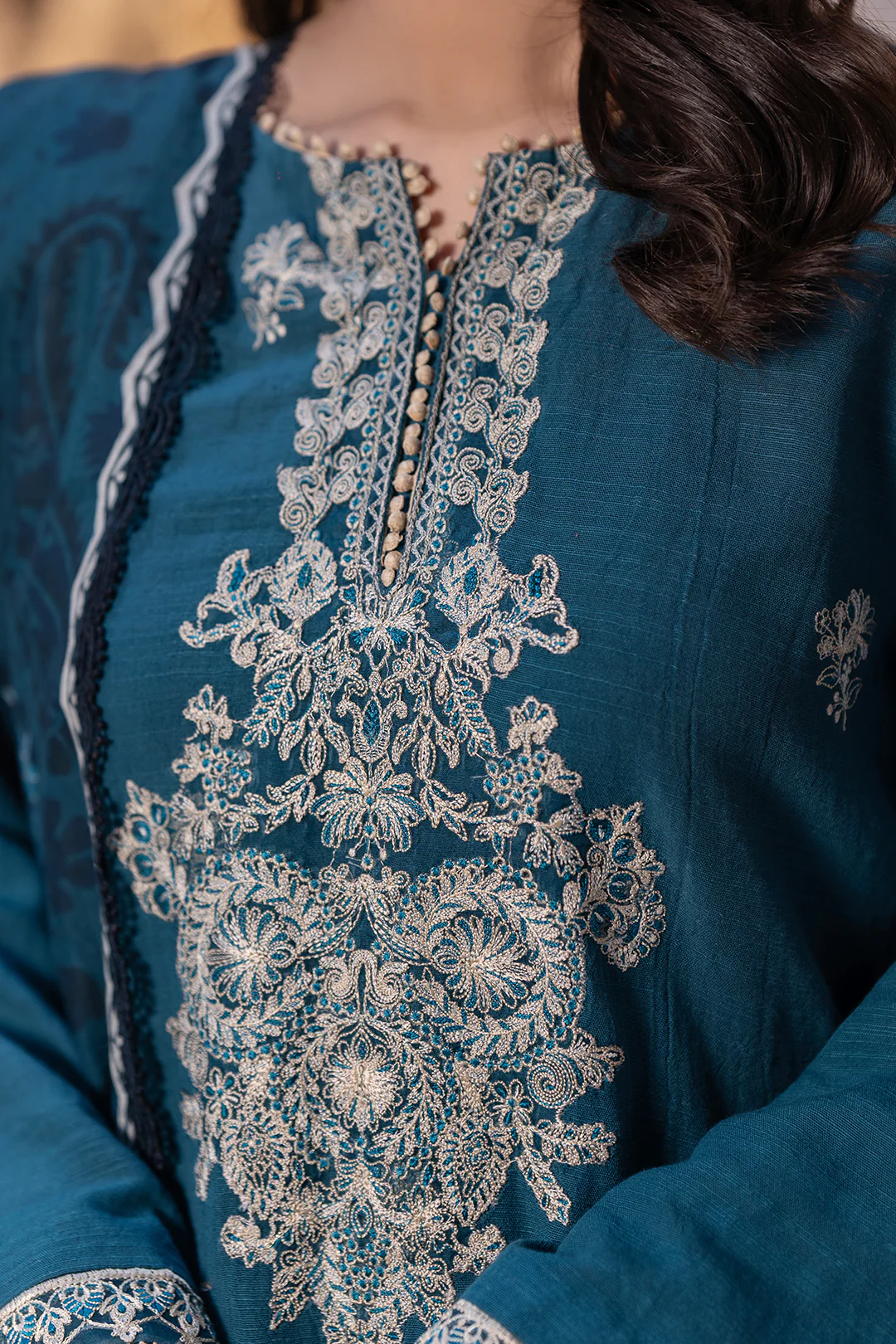 Embroidered Shirt Shalwar Dupatta - 0485 - Image 4