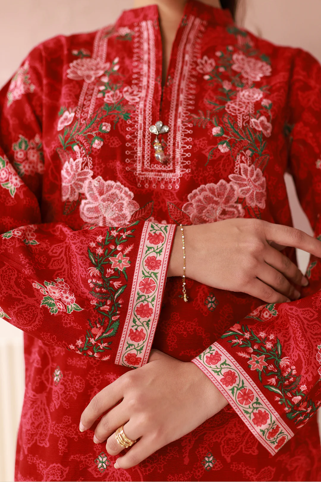 Embroidered Shirt Shalwar Dupatta - 0536 - Image 4