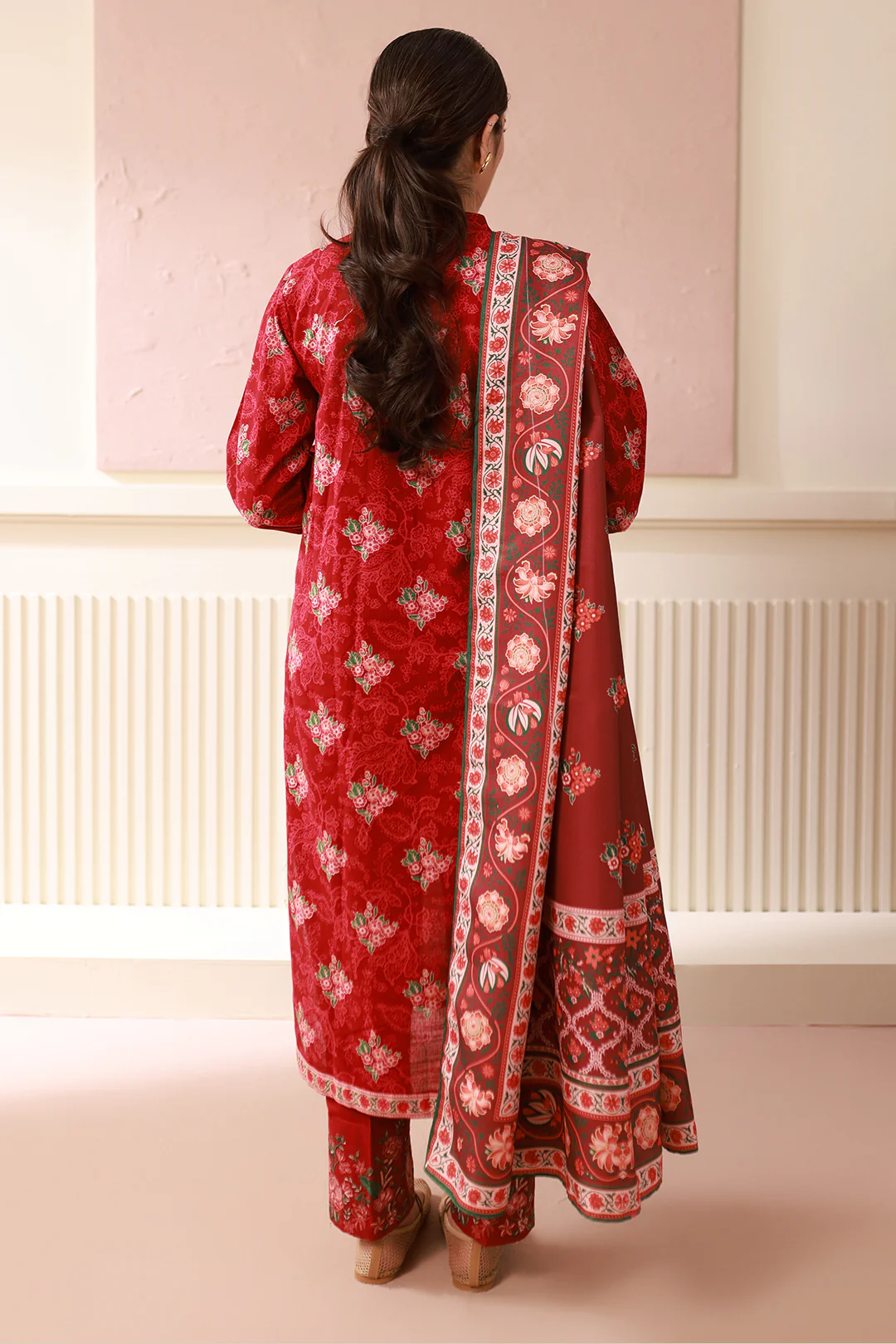 Embroidered Shirt Shalwar Dupatta - 0536 - Image 5