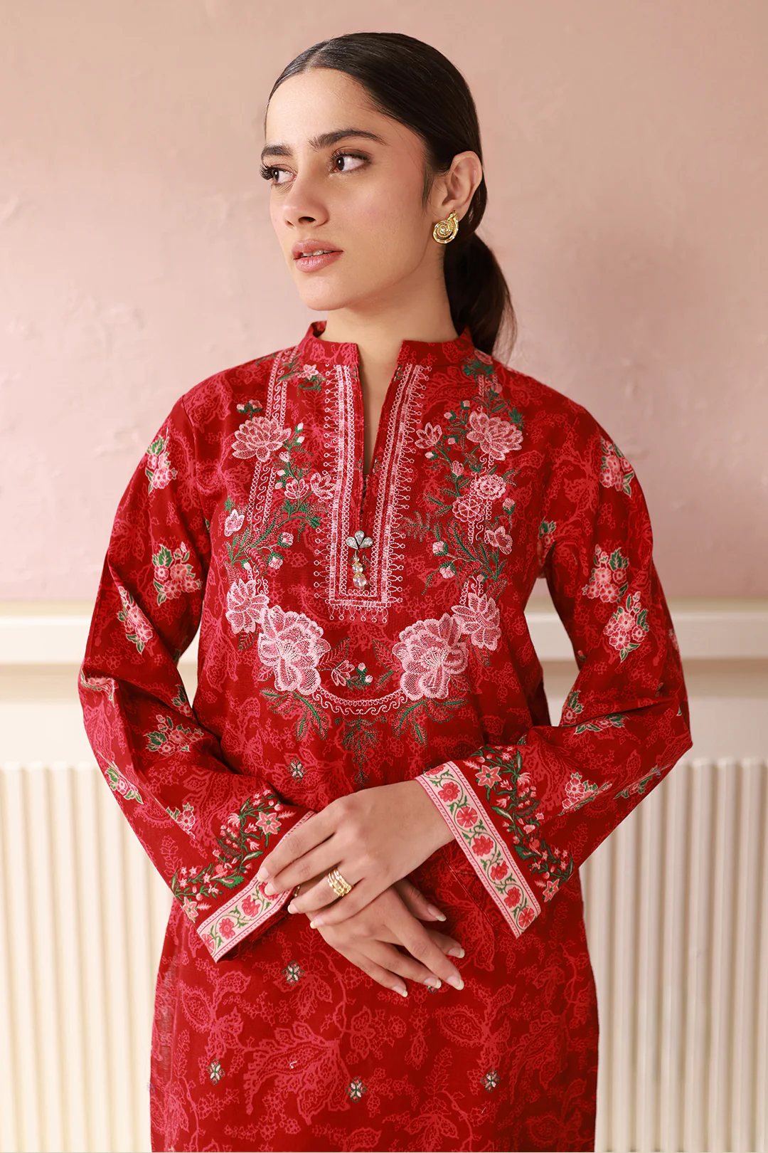 Embroidered Shirt Shalwar Dupatta - 0536 - Image 7