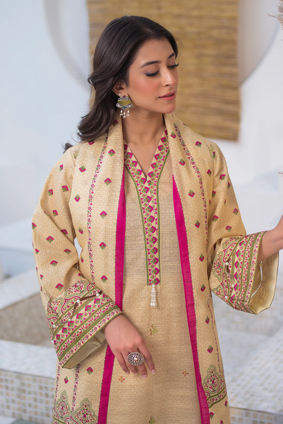 Embroidered Shirt Shalwar Dupatta - 0537 - Image 2