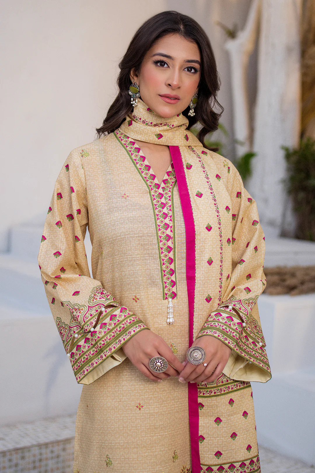 Embroidered Shirt Shalwar Dupatta - 0537 - Image 3