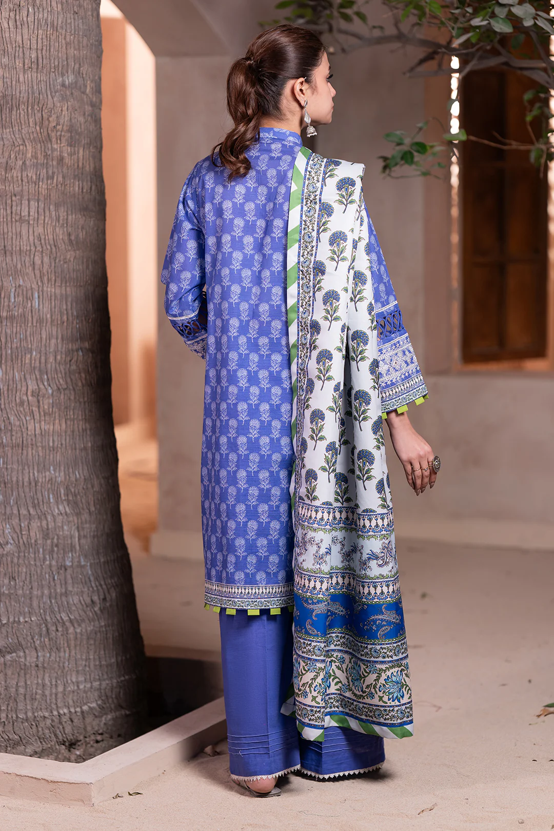 Embroidered Shirt Shalwar Dupatta - 0589 - Image 5