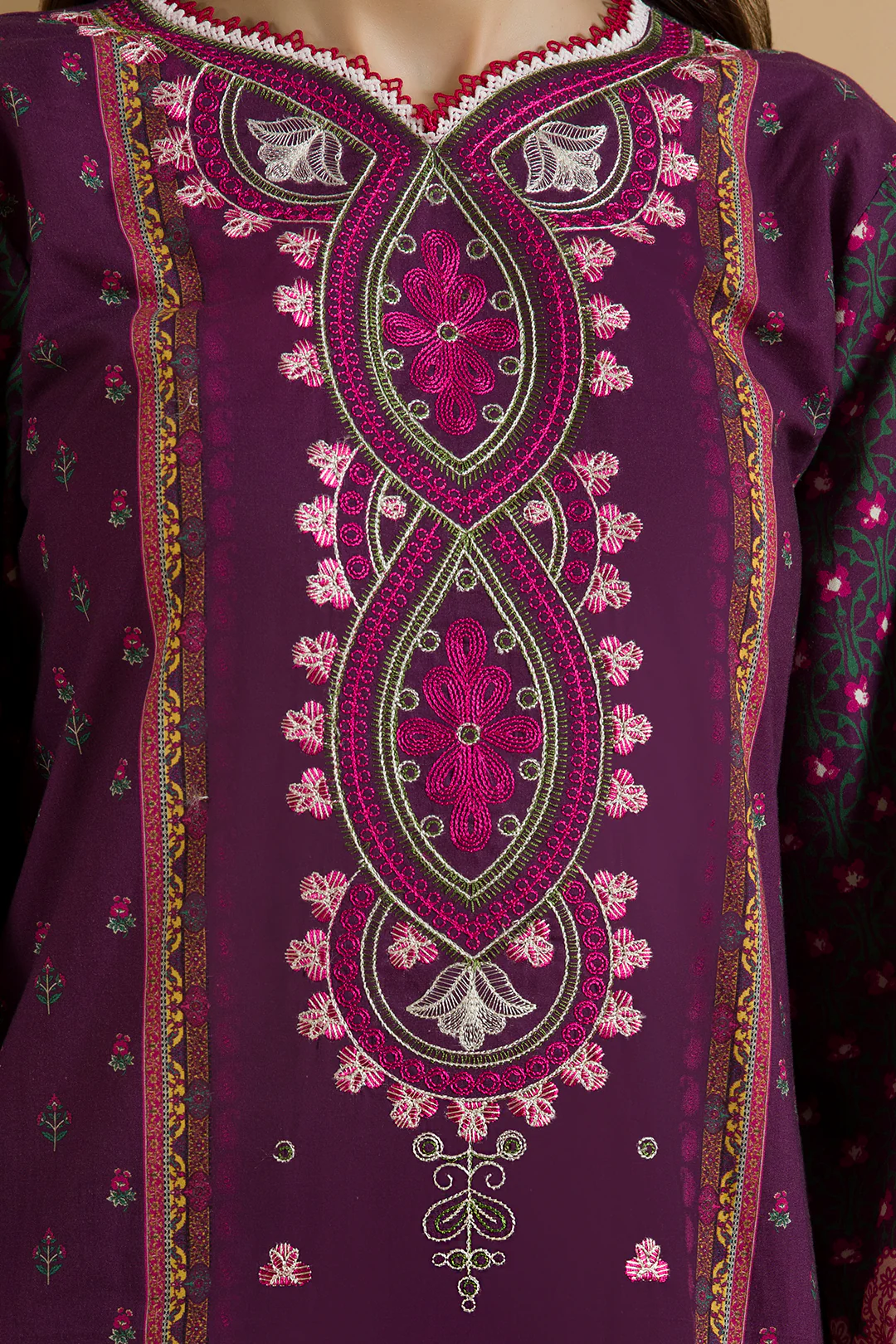 Embroidered Shirt Shalwar Dupatta - 0106 - Image 3