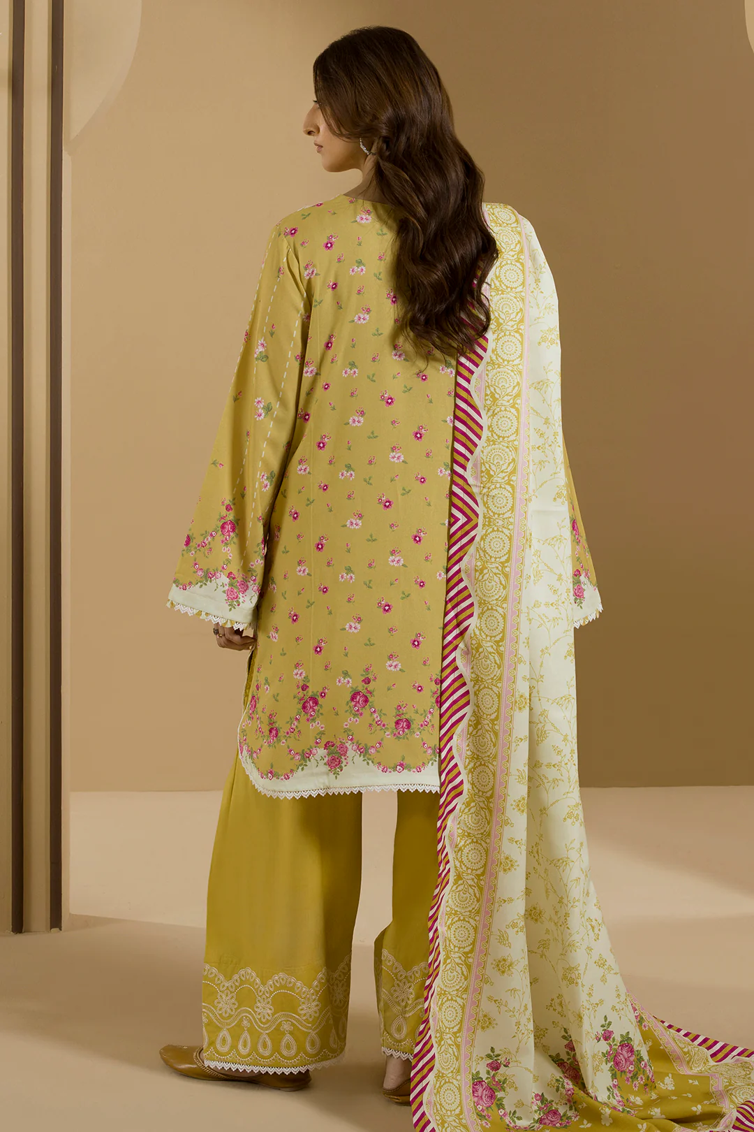 Embroidered Shirt Shalwar Dupatta - 0109 - Image 10