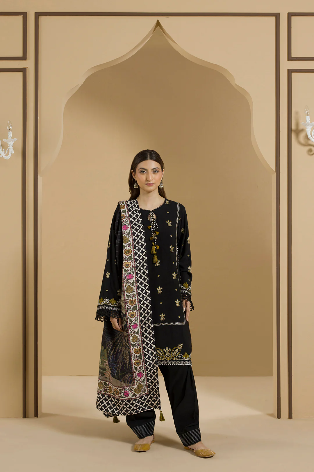 Embroidered Shirt Shalwar Dupatta - 0112 - Image 7