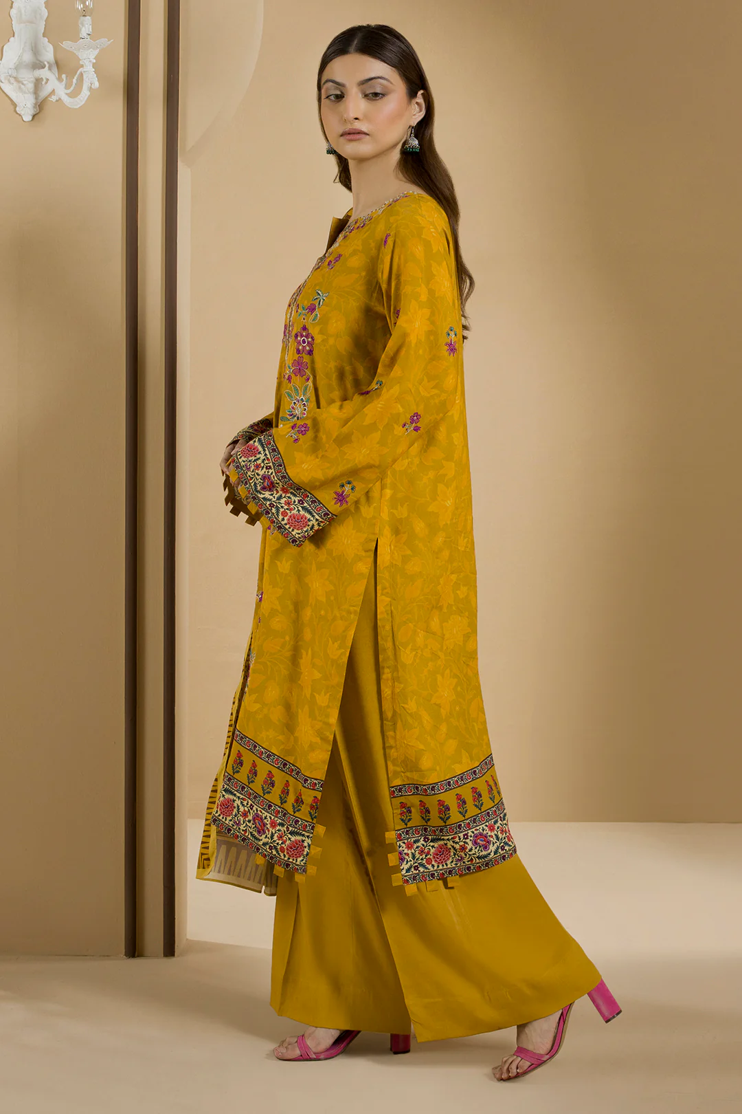 Embroidered Shirt Shalwar Dupatta - 0113 - Image 8