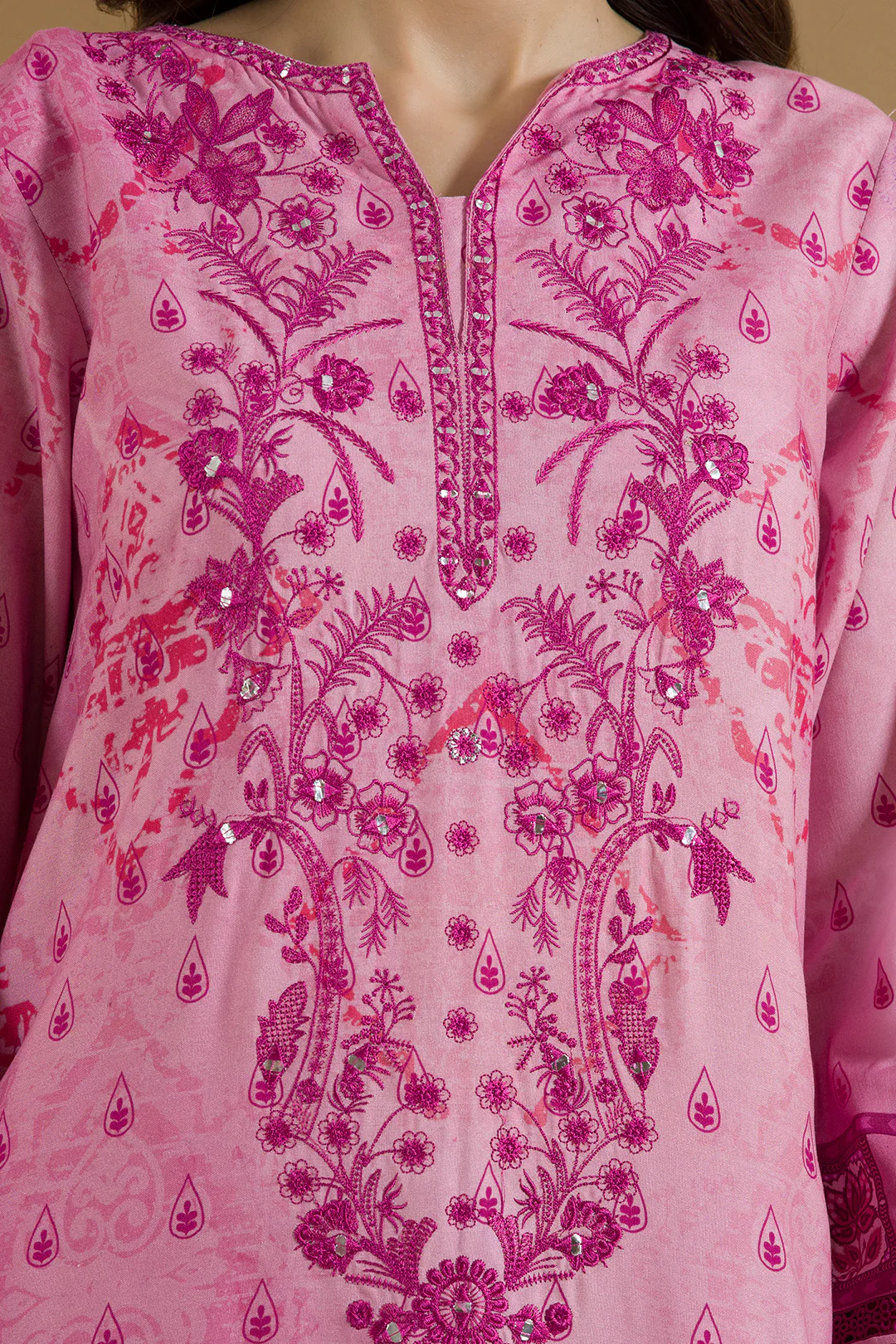 Embroidered Shirt Shalwar Dupatta - 0115 - Image 4