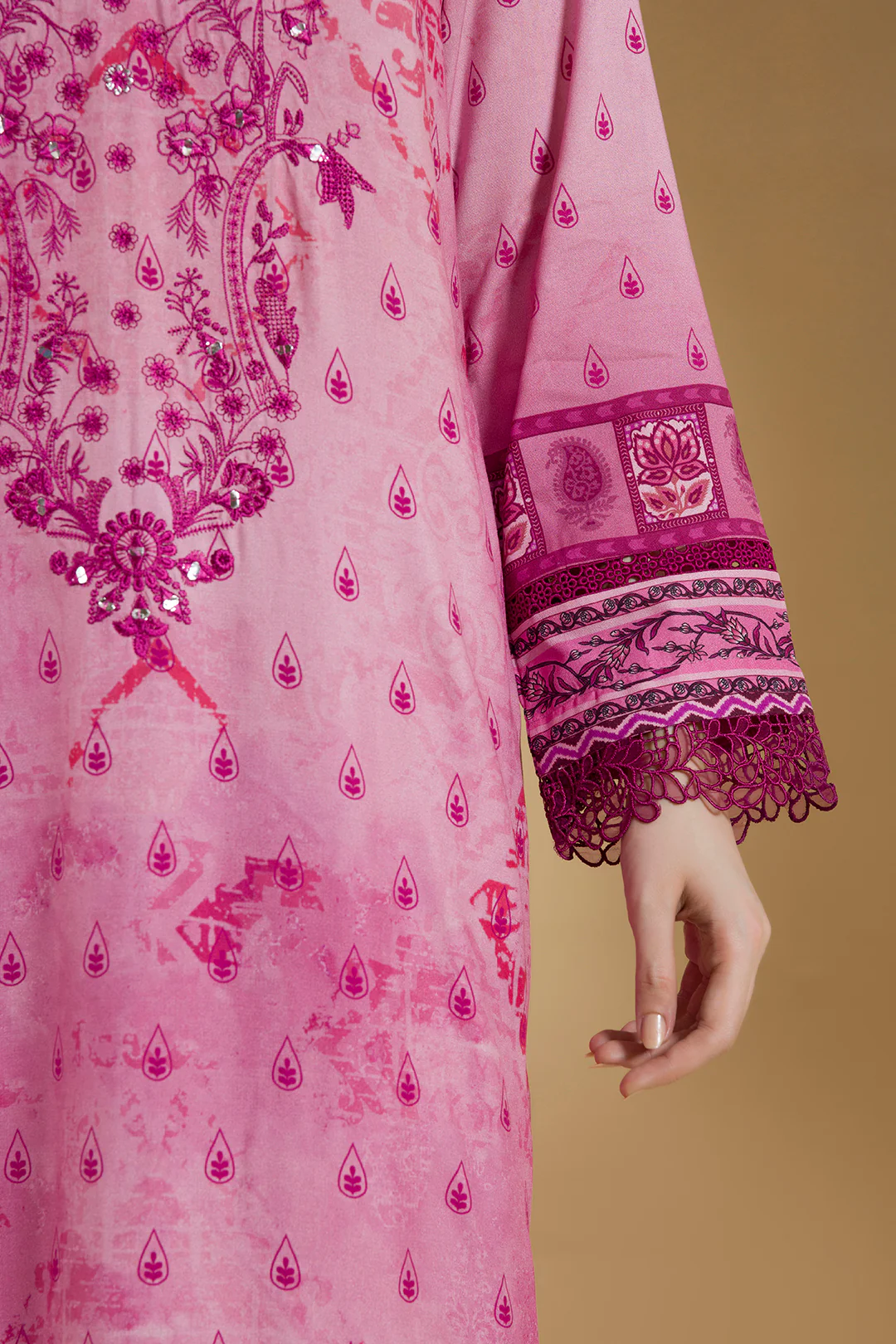 Embroidered Shirt Shalwar Dupatta - 0115 - Image 7