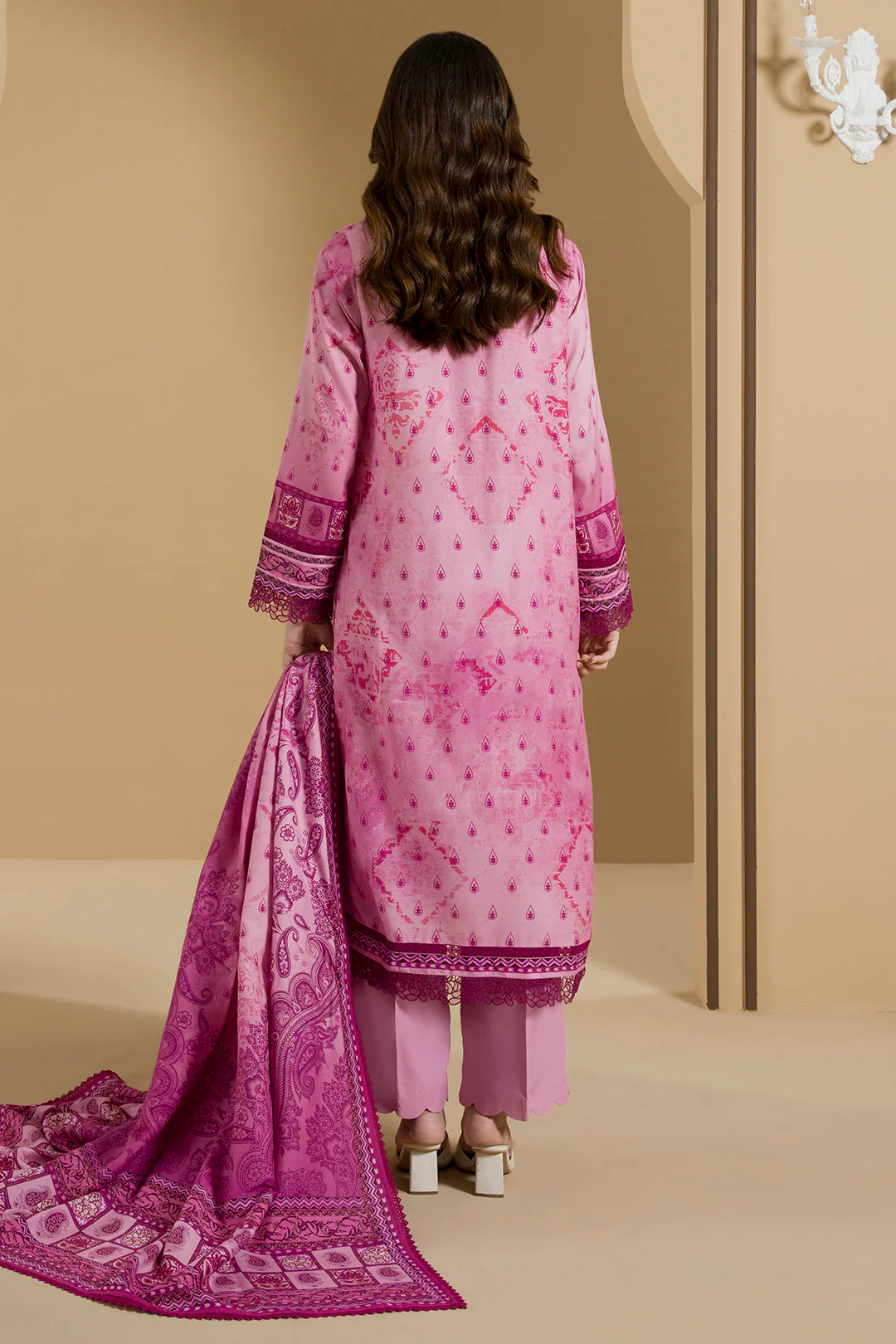 Embroidered Shirt Shalwar Dupatta - 0115 - Image 8
