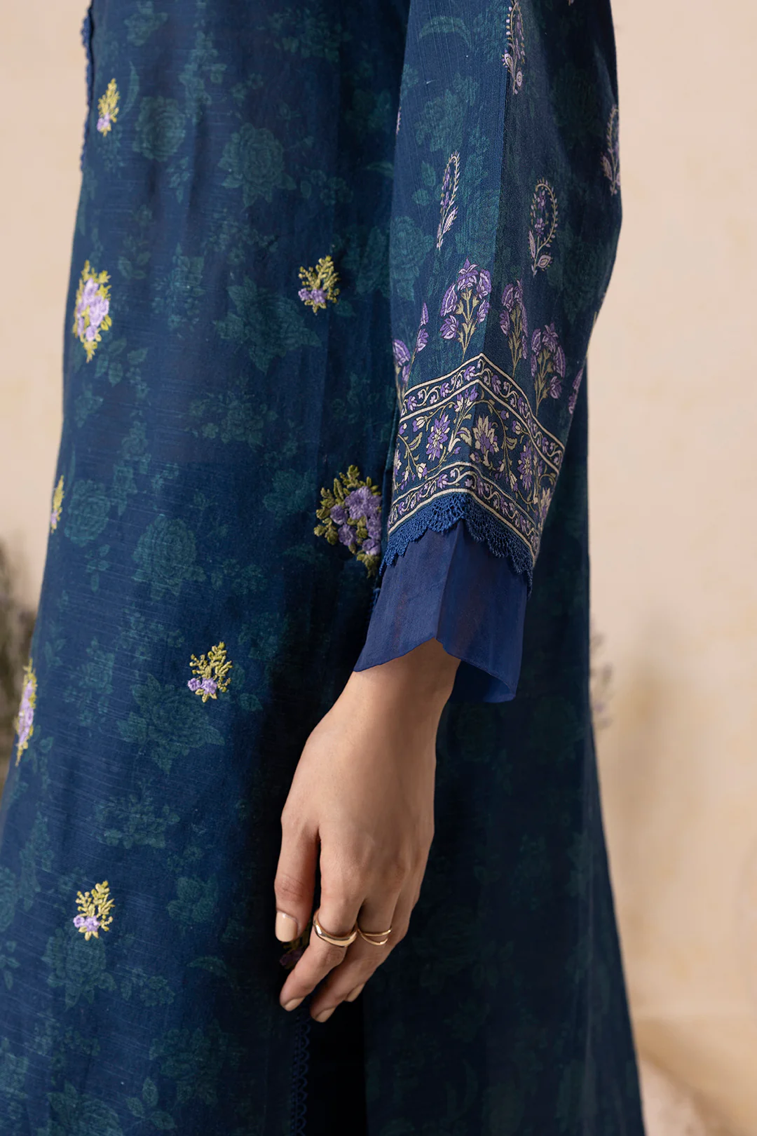 Embroidered Shirt Shalwar Dupatta - 0157 - Image 7