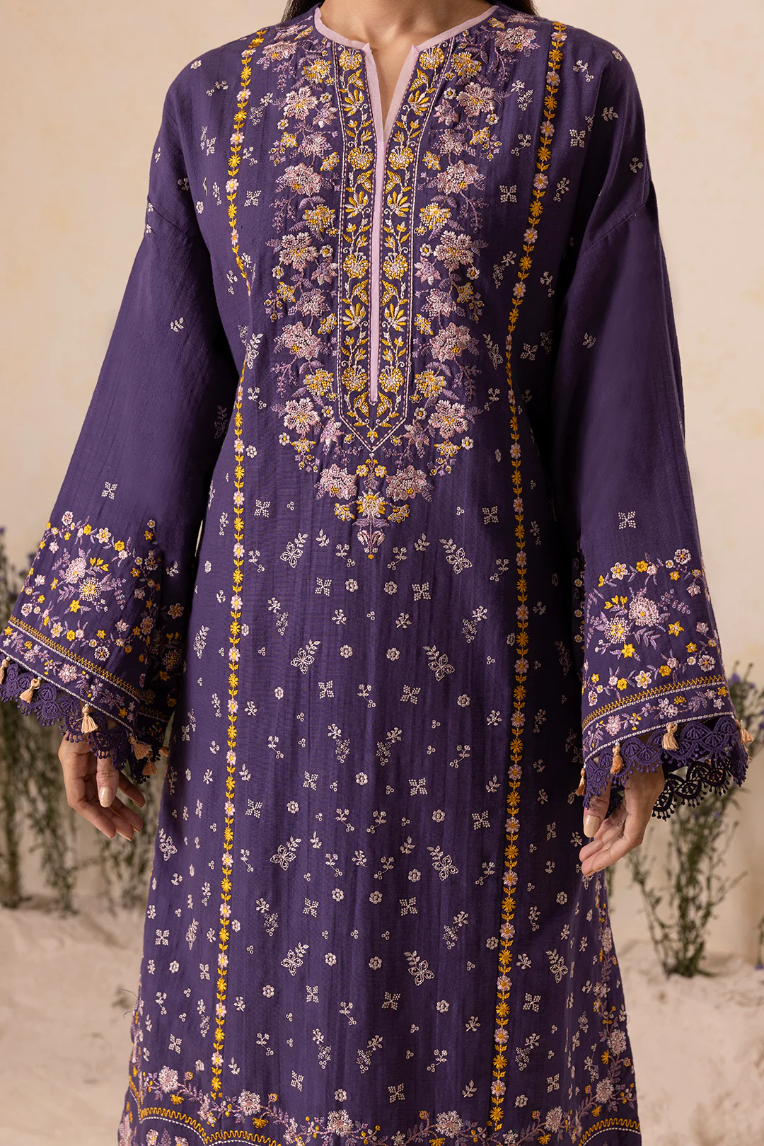 Embroidered Shirt Shalwar Dupatta - 0173 - Image 8