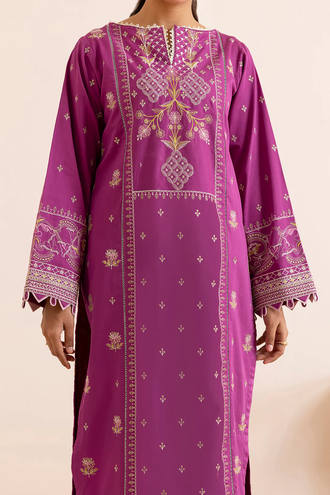 Embroidered Shirt Shalwar Dupatta - 0259 - Image 7