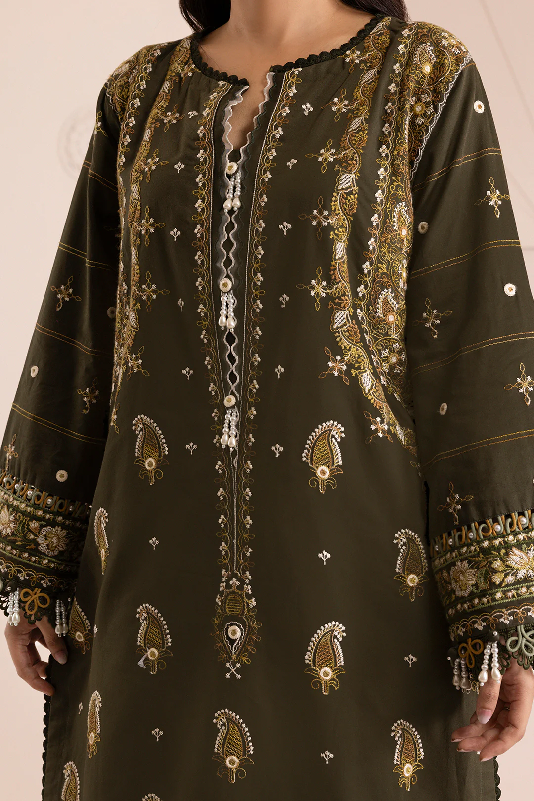 Embroidered Shirt Shalwar Dupatta - 0266 - Image 7