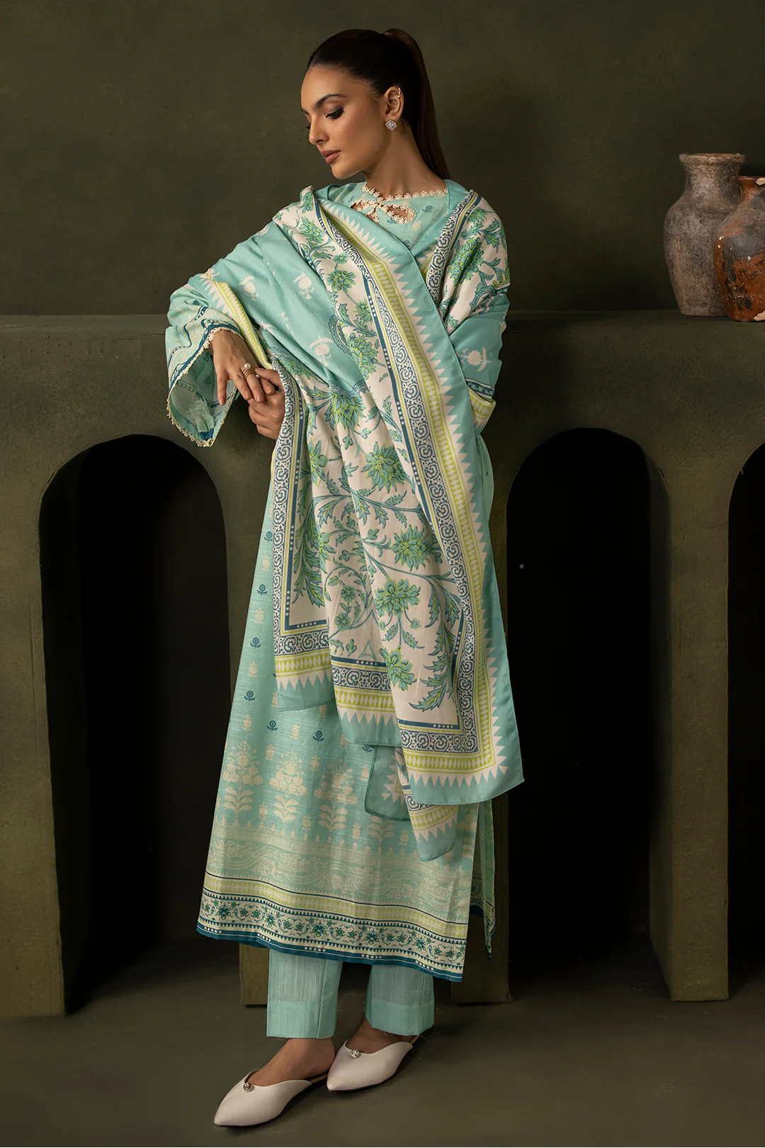 Shirt Shalwar Shawl - 0198 - Image 2