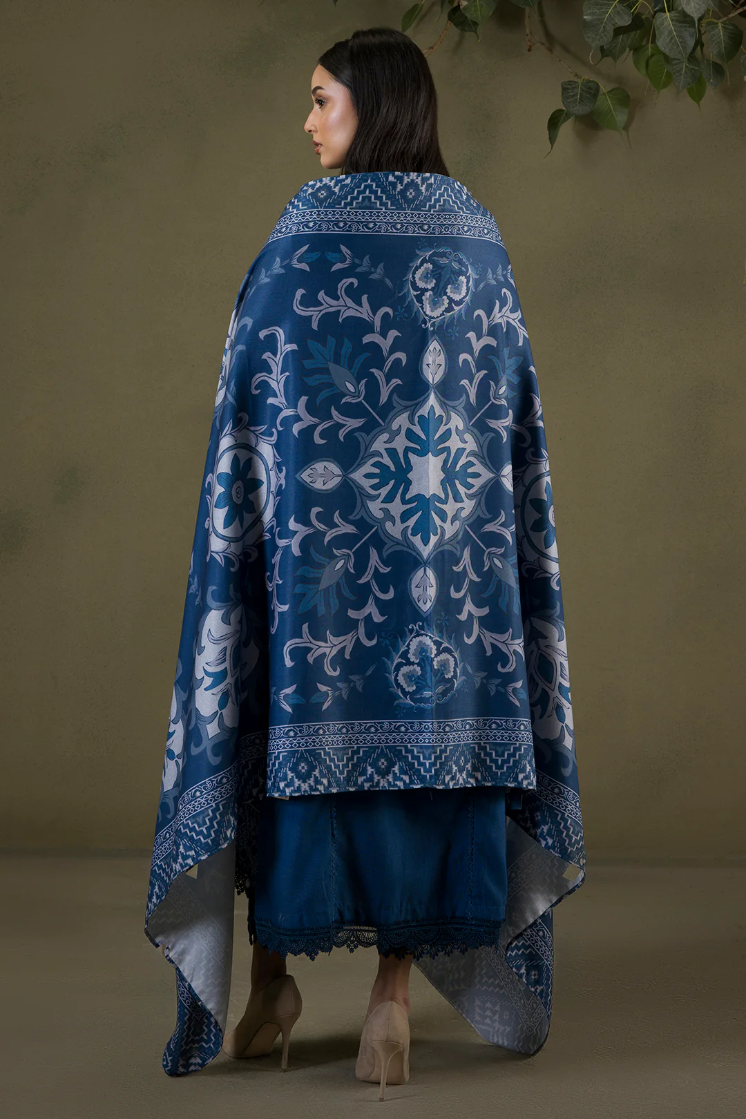 Embroidered Shirt Shalwar Shawl - 0234 - Image 9