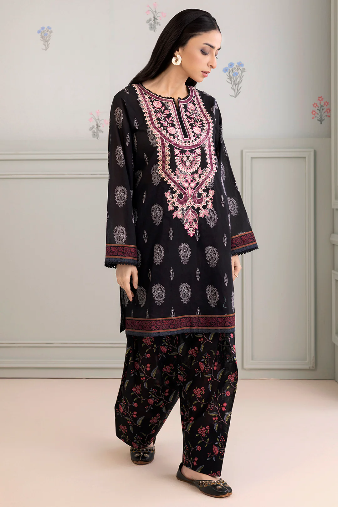 Embroidered Shirt Shalwar - 0309 - Image 3