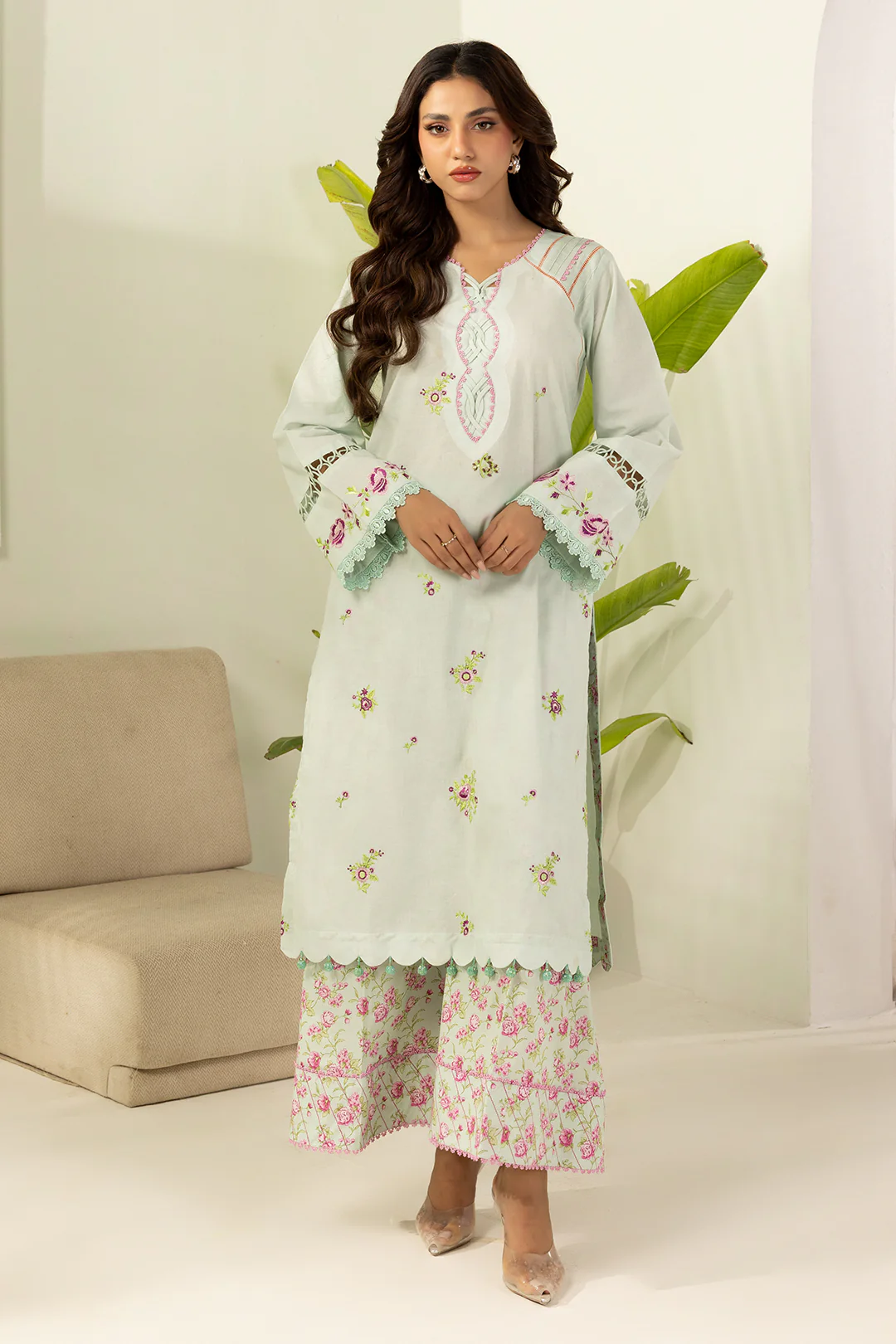Embroidered Shirt Shalwar - 0410 - Image 4