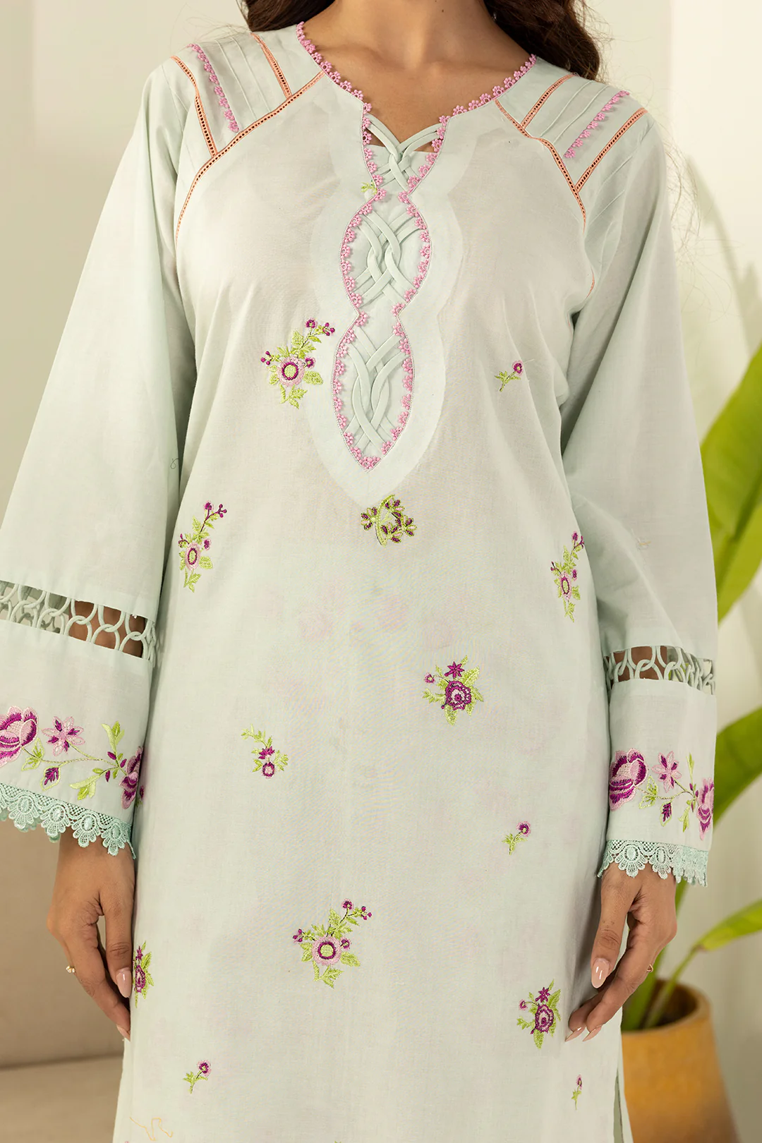 Embroidered Shirt Shalwar - 0410 - Image 5
