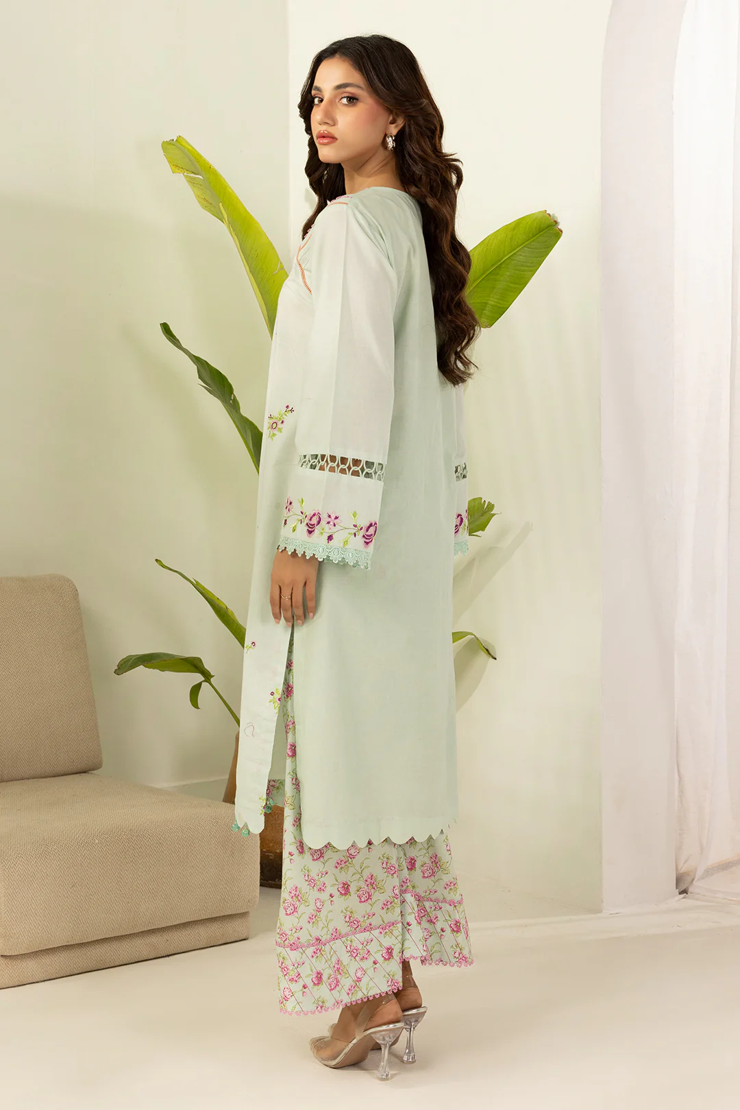 Embroidered Shirt Shalwar - 0410 - Image 8